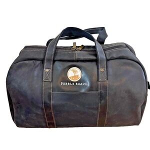 Pebble Beach Leather Duffle Bag Brown New Tags Shoulder Strap